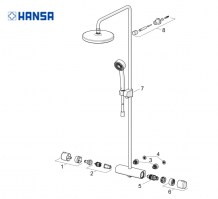 RECAMBIOS COLUMNA DUCHA TERMOSTATICA HANSAMICRA